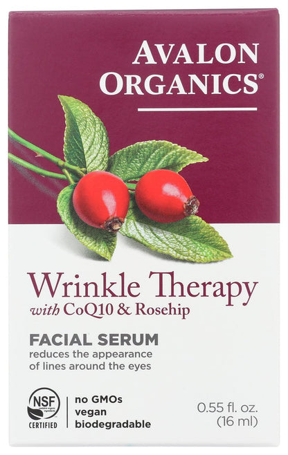 Avalon Organics Wrinkle Therapy Gesichtsserum mit CoQ10 & Hagebutte, 0,55 oz