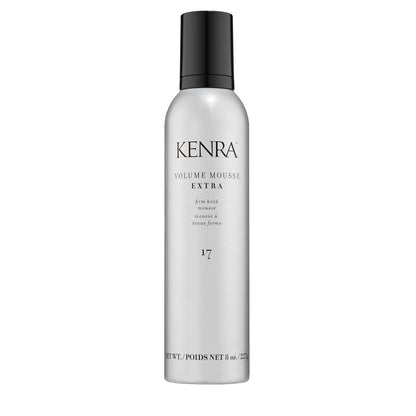 Kenra Volume Mousse Extra 17 | Styling Schaum Festiger | Nicht austrocknend, nicht bröckelnd, leichte Formel | Bändigt Frizz & pflegt | Hitzeschutz bis zu 232°C | Für alle Haartypen | 236 ml