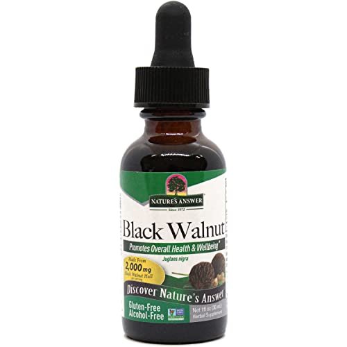 Nature's Answer Schwarze Walnussschale 2000 mg, 30 ml - Alkoholfreie natürliche Reinigung - Fördert das allgemeine Wohlbefinden - Vegetarisch, Vegan, Glutenfrei, Nicht-GVO, Ohne Konservierungsstoffe oder künstliche Aromen