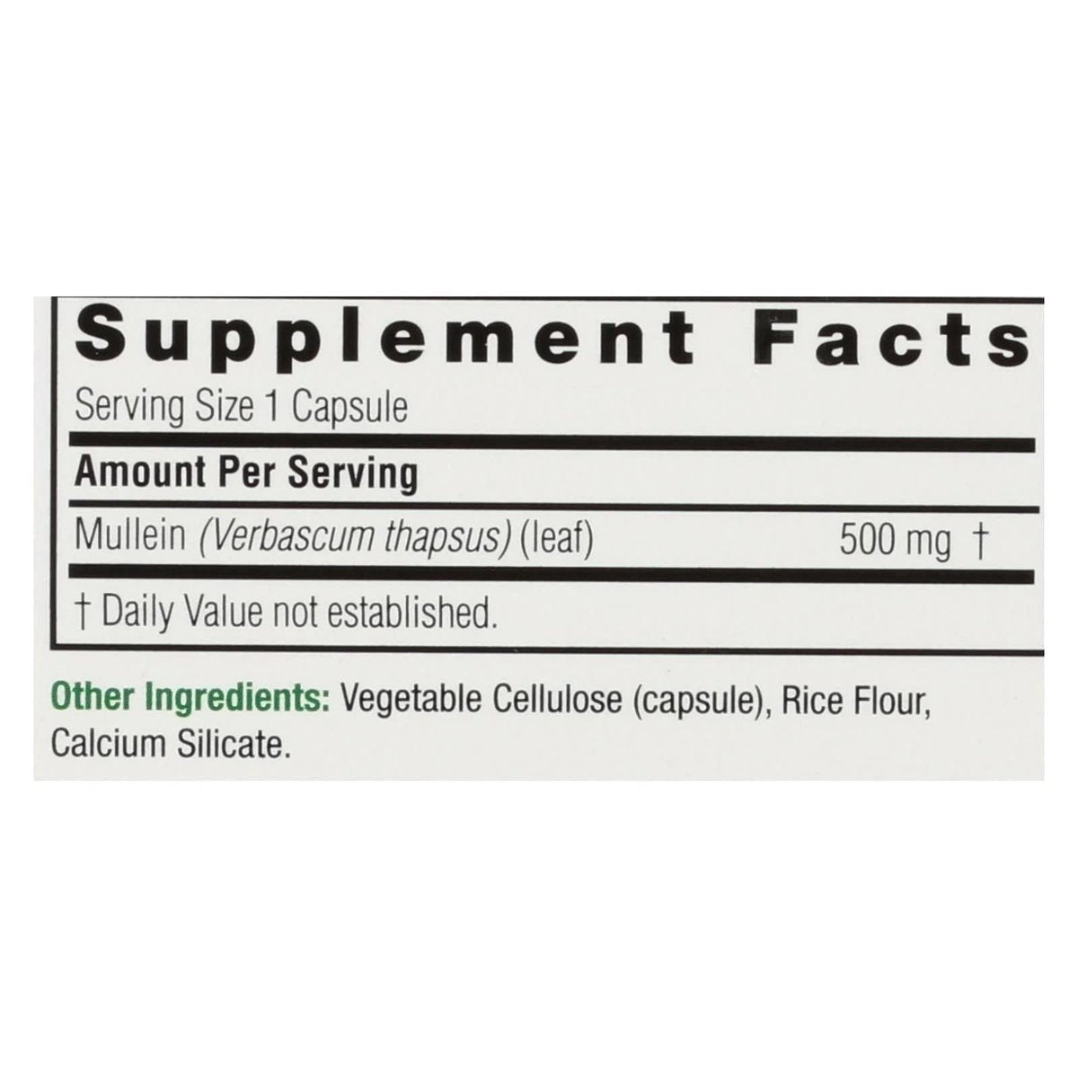 Nature's Answer Königskerzenblätter Kapseln 90 – Alkoholfrei, Vegetarisch, Vegan, Glutenfrei – Unterstützt die Atemwegs- und Lungengesundheit