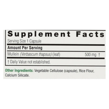 Nature's Answer Königskerzenblätter Kapseln 90 – Alkoholfrei, Vegetarisch, Vegan, Glutenfrei – Unterstützt die Atemwegs- und Lungengesundheit