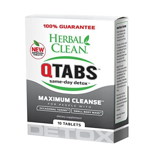 Herbal Clean QTabs Same-Day Detox – 10 Tabletten, diskret und tragbar