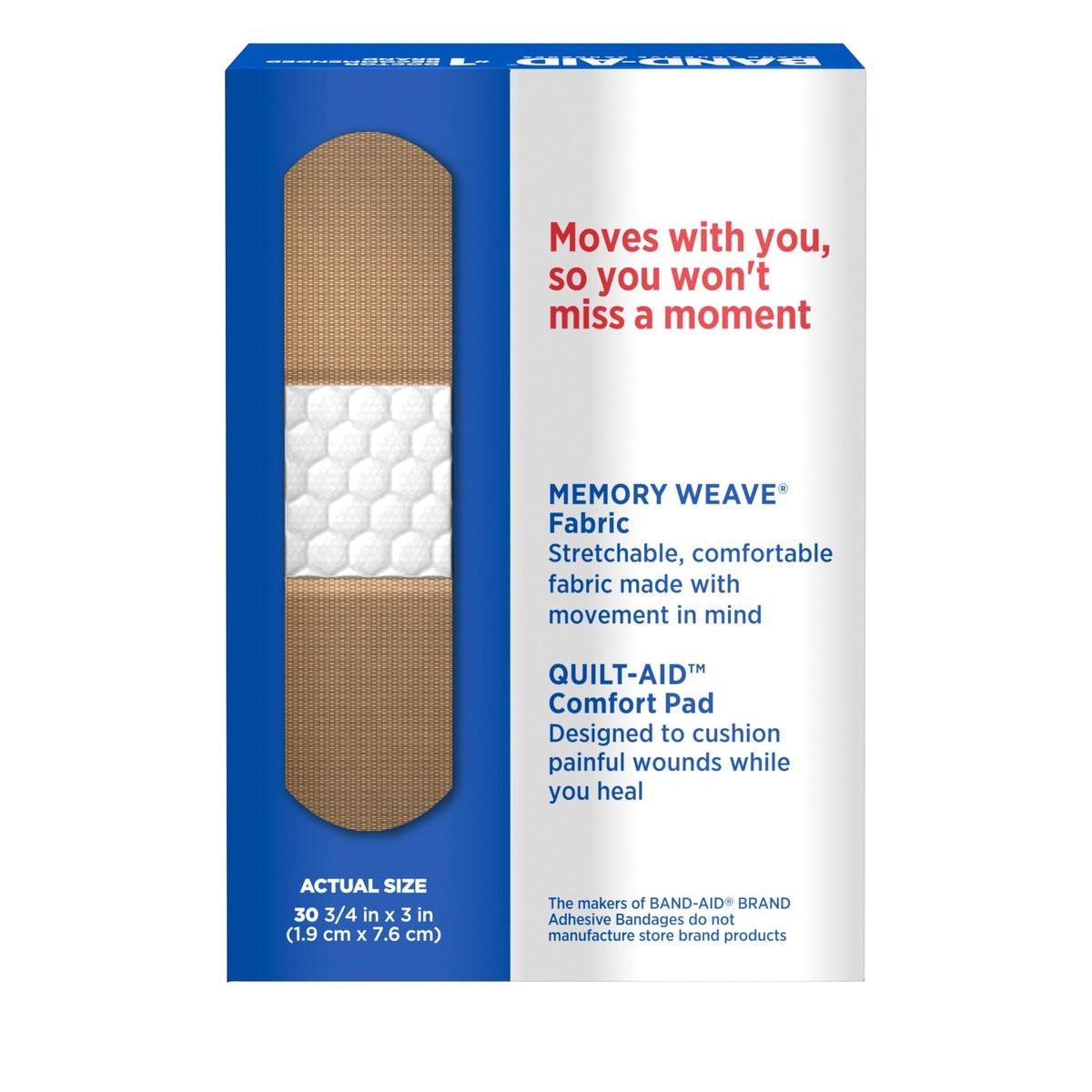 Band-Aid Brand Flexible Fabric Pflaster – 30 Stück, hautfarben, für kleine Schnitte & Schrammen