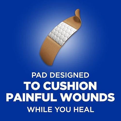 Band-Aid Brand Flexible Fabric Pflaster – 30 Stück, hautfarben, für kleine Schnitte & Schrammen