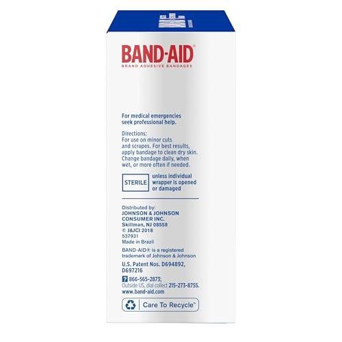 Band-Aid Brand Tru-Stay Sheer Strips – Selbstklebende sterile Wundverbände in verschiedenen Größen, 80 Stück