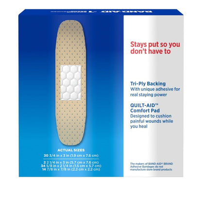 Band-Aid Brand Tru-Stay Sheer Strips – Selbstklebende sterile Wundverbände in verschiedenen Größen, 80 Stück