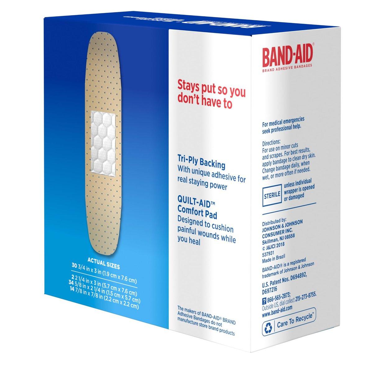 Band-Aid Brand Tru-Stay Sheer Strips – Selbstklebende sterile Wundverbände in verschiedenen Größen, 80 Stück