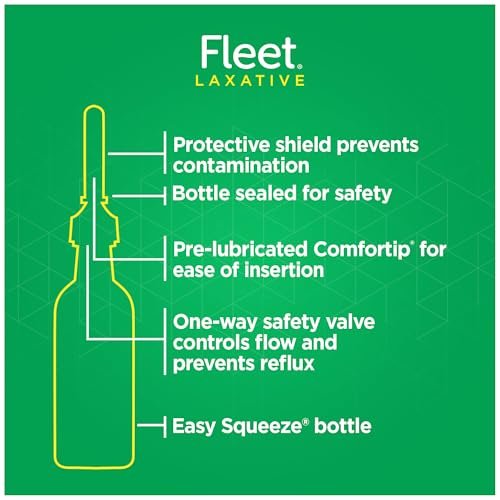 Fleet Salinisches Abführmittel Einlauf, Verstopfungslinderung für Erwachsene, schnell wirkender vorgefüllter Einlauf, 4,5 Fl Oz, 2 Flaschen