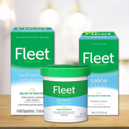 Fleet Salinisches Abführmittel Einlauf, Verstopfungslinderung für Erwachsene, schnell wirkender vorgefüllter Einlauf, 4,5 Fl Oz, 2 Flaschen