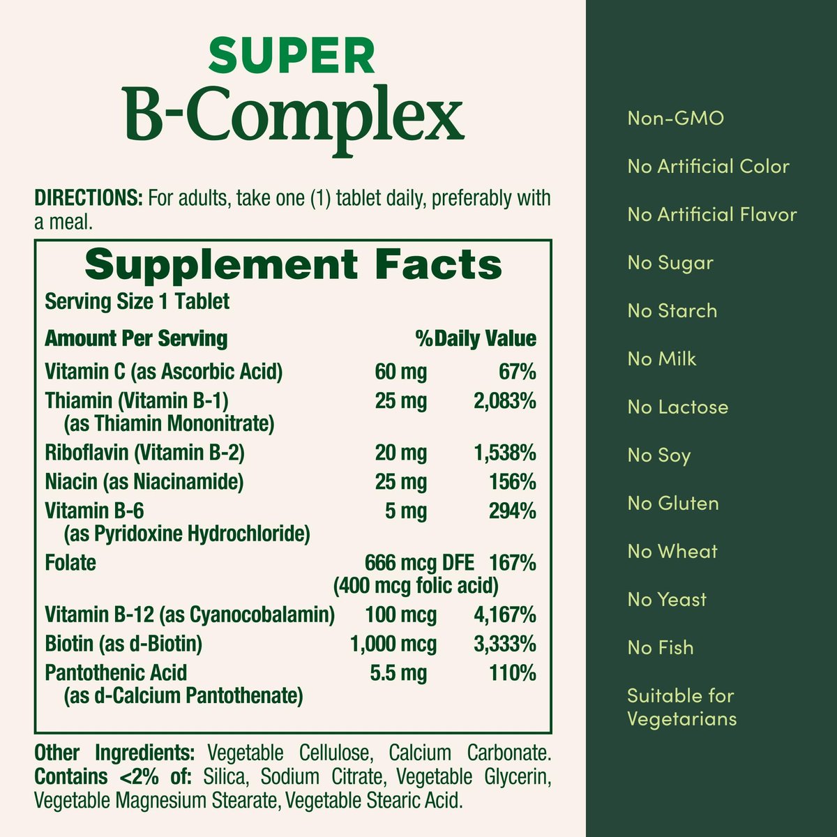 Nature's Bounty Super B Komplex mit Vitamin C & Folsäure – 150 Tabletten für Immun- und Zellenergie-Unterstützung