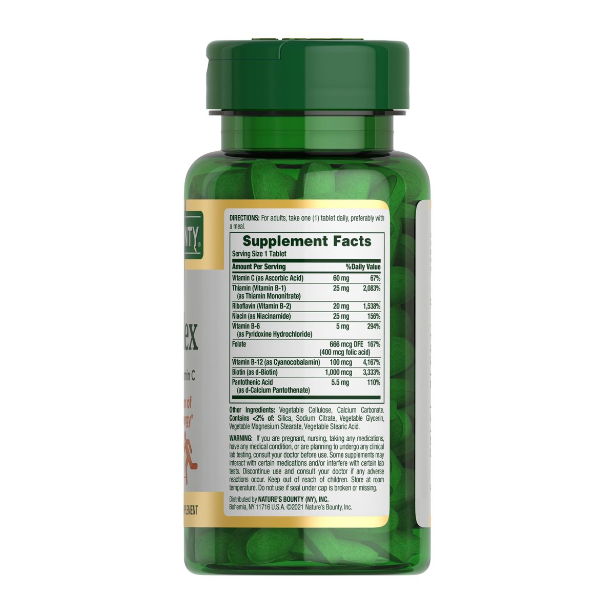 Nature's Bounty Super B Komplex mit Vitamin C & Folsäure – 150 Tabletten für Immun- und Zellenergie-Unterstützung