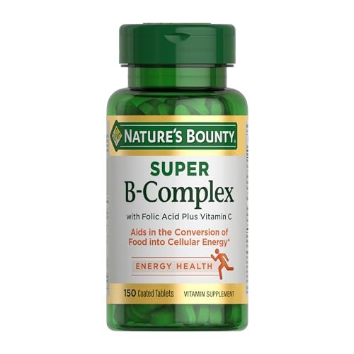 Nature's Bounty Super B Komplex mit Vitamin C & Folsäure – 150 Tabletten für Immun- und Zellenergie-Unterstützung