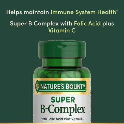 Nature's Bounty Super B Komplex mit Vitamin C & Folsäure – 150 Tabletten für Immun- und Zellenergie-Unterstützung