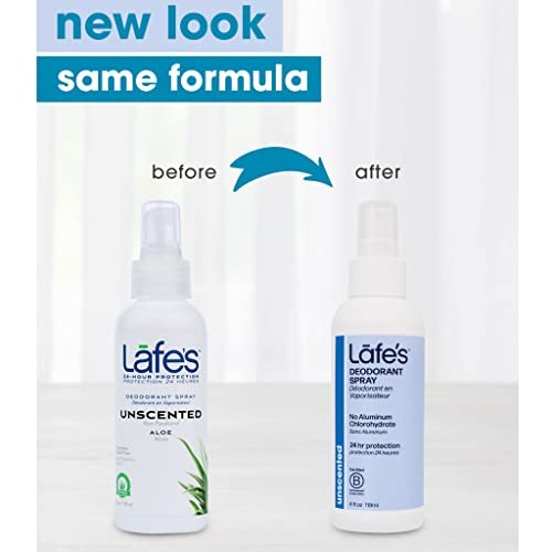 Lafe's Natürliches Deodorant Spray | 118 ml Aluminiumfrei, Parabenfrei & Backpulverfrei | 24-Stunden-Schutz | Ungesichert