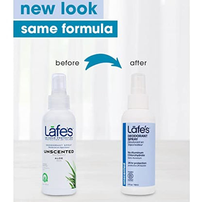 Lafe's Natürliches Deodorant Spray | 118 ml Aluminiumfrei, Parabenfrei & Backpulverfrei | 24-Stunden-Schutz | Ungesichert