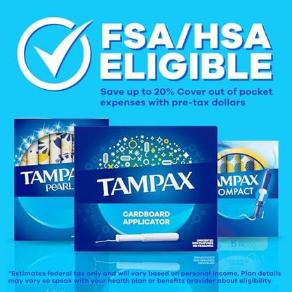 Tampax Karton Tampons für Damen Super Plus Saugstärke, Anti-Rutsch-Griff, LeakGuard Rock, unparfümiert, 40 Stück