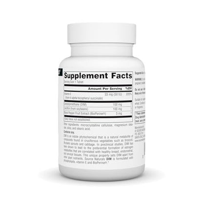 Source Naturals DIM 100 mg – 30 Tabletten – Diindolylmethan zur Unterstützung des Hormonhaushalts