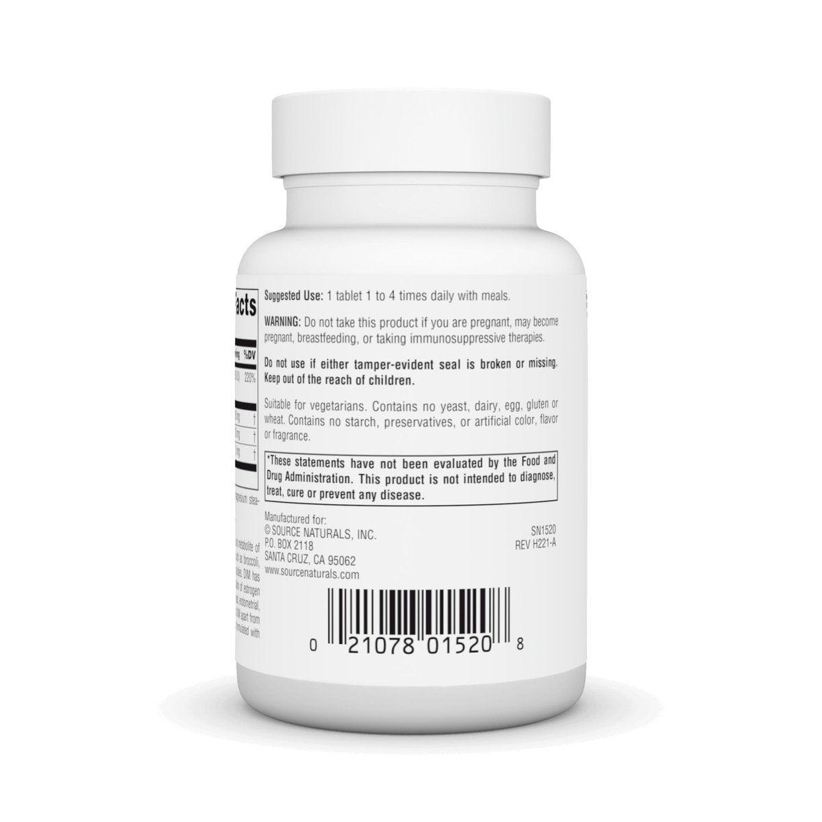 Source Naturals DIM 100 mg – 30 Tabletten – Diindolylmethan zur Unterstützung des Hormonhaushalts