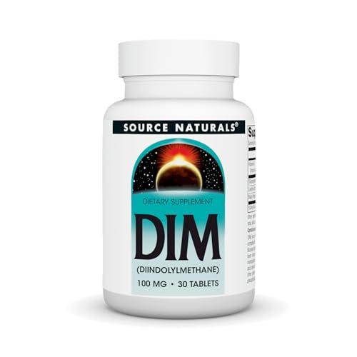 Source Naturals DIM 100 mg – 30 Tabletten – Diindolylmethan zur Unterstützung des Hormonhaushalts