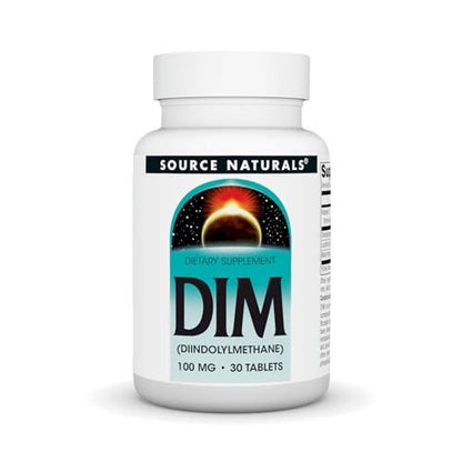 Source Naturals DIM 100 mg – 30 Tabletten – Diindolylmethan zur Unterstützung des Hormonhaushalts