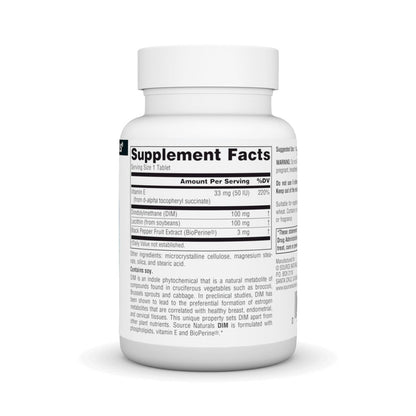 Source Naturals DIM 100 mg – 30 Tabletten – Diindolylmethan zur Unterstützung des Hormonhaushalts