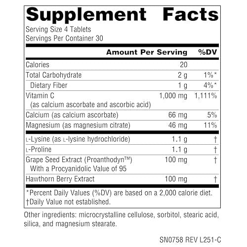 Source Naturals Prolin & Lysin, 550 mg – 120 Tabletten