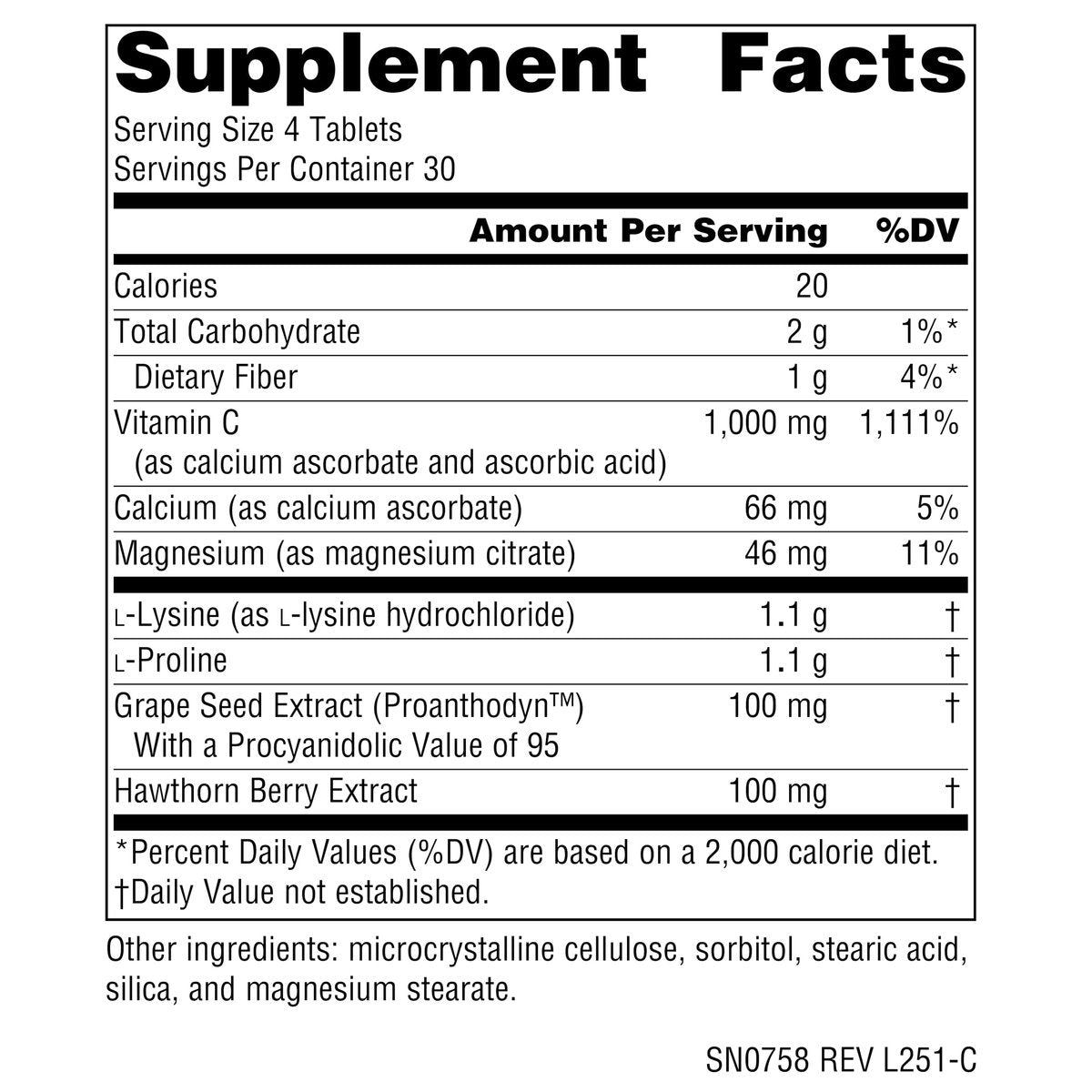 Source Naturals Prolin & Lysin, 550 mg – 120 Tabletten