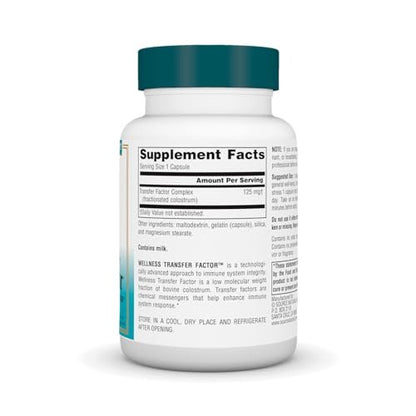 Source Naturals Wellness Transfer Factor – Immunsystem-Unterstützung, 125 mg, 60 Kapseln