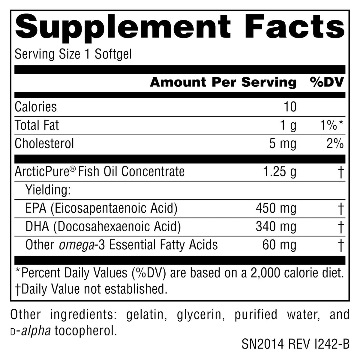Source Naturals ArcticPure Ultra Potency 850 mg Omega-3 Fischöl - 120 Weichkapseln