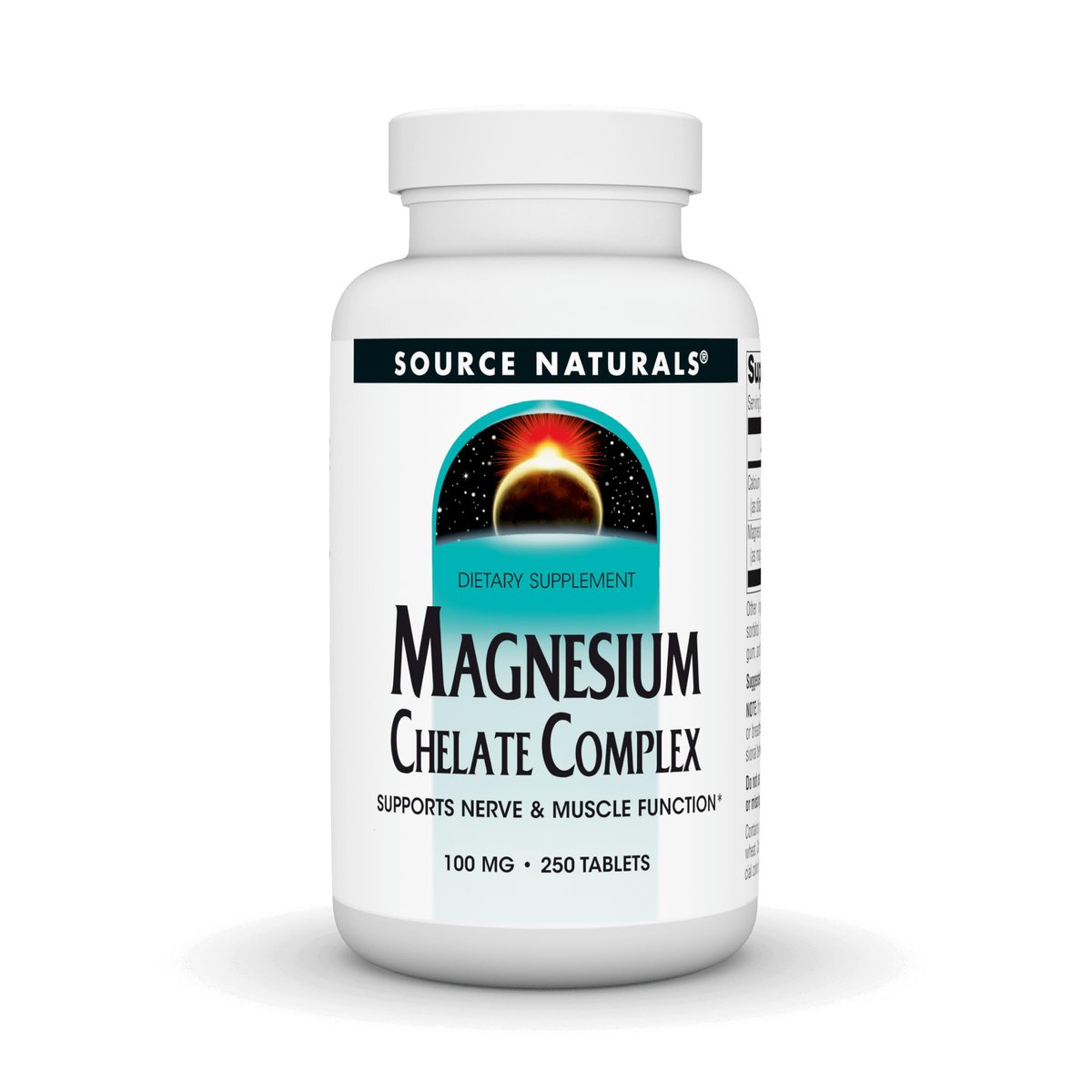 Source Naturals Magnesium Chelat – Unterstützt Nerven- und Muskelfunktion – 250 Tabletten