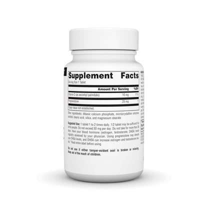 Source Naturals Pregnenolon 25 mg – 120 Tabletten – Hormonvorläufer für Gedächtnis und Vitalität