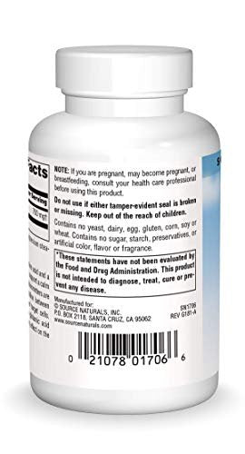 Source Naturals Serene Science GABA 750 mg – 45 Kapseln zur Förderung eines ruhigen Geistes