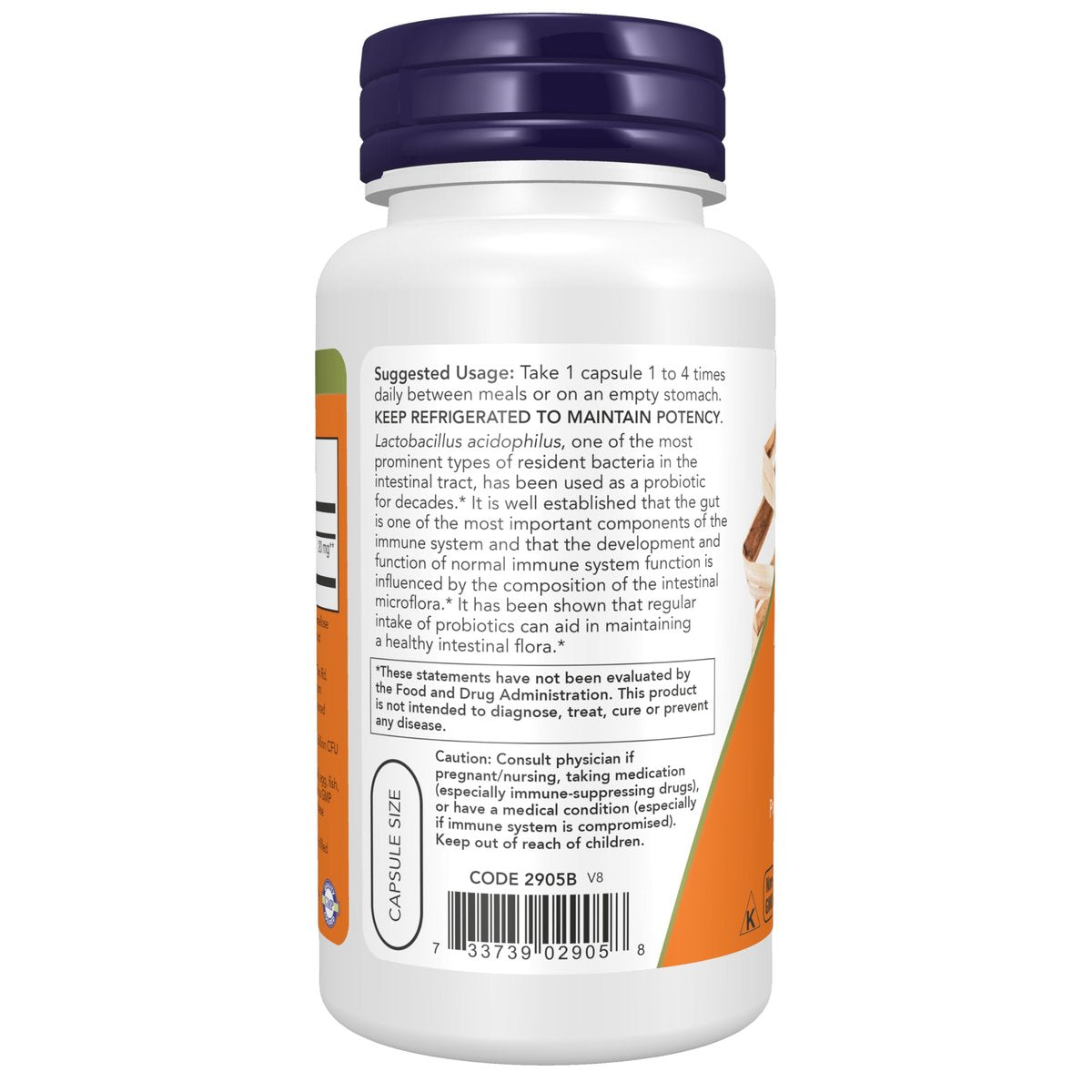 NOW Foods Acidophilus, 2 Milliarden Stämme, Stammgeprüft, Gesunde Darmflora, 100 vegane Kapseln