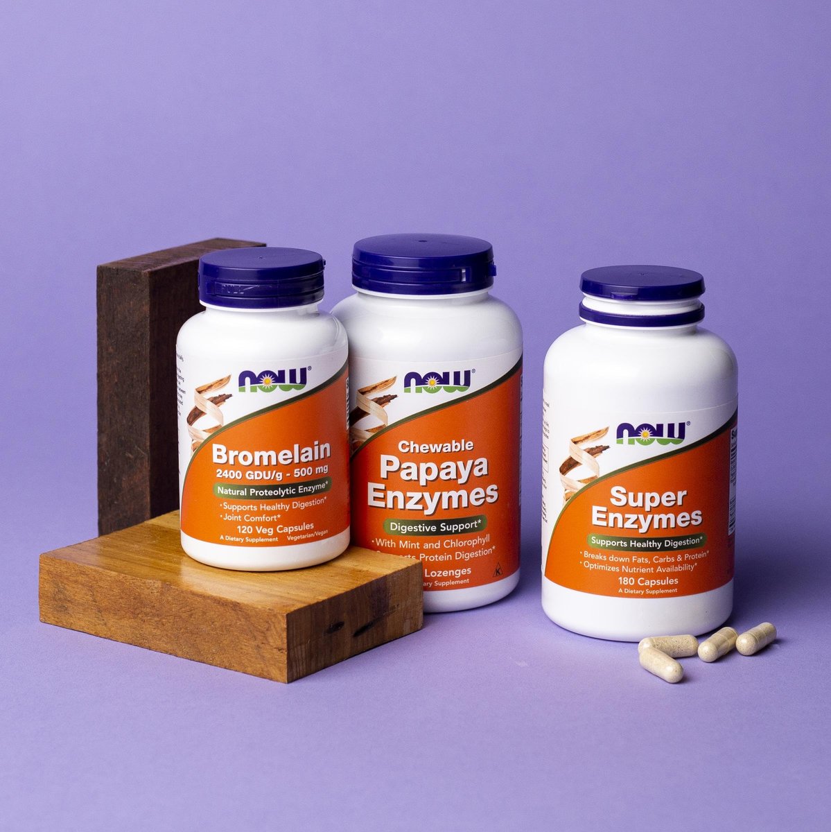 NOW Foods Papaya-Enzym mit Minze und Chlorophyll, Verdauungsunterstützung*, 360 Kautabletten