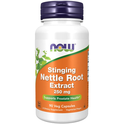 NOW Foods Brennnesselwurzel-Extrakt (Urtica dioica) 250 mg – Unterstützt die Prostata-Gesundheit*, 90 vegane Kapseln
