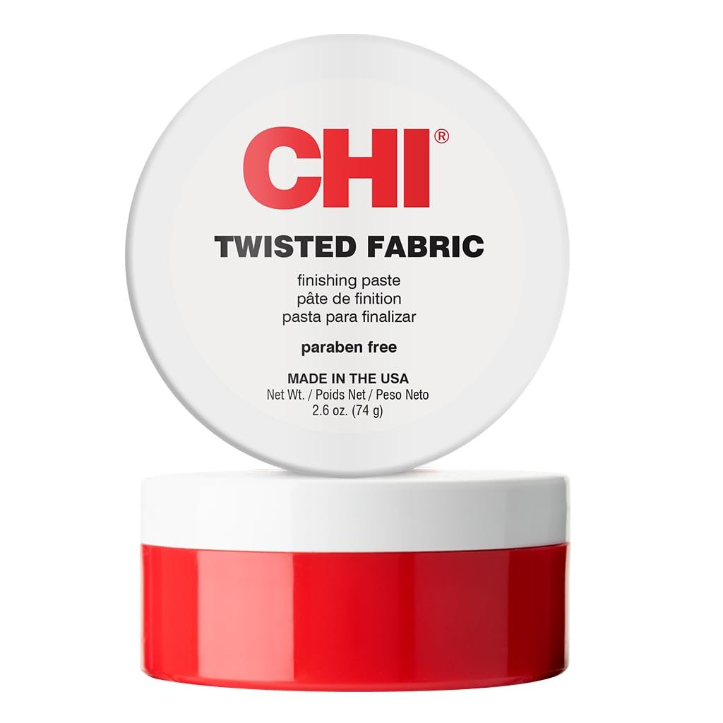 CHI Twisted Fabric Feuchtigkeitsspendende Styling-Paste zum Formen und Modellieren der Haare – Brillanter Glanz, sulfatfrei, parabenfrei, tierversuchsfrei, 75 g