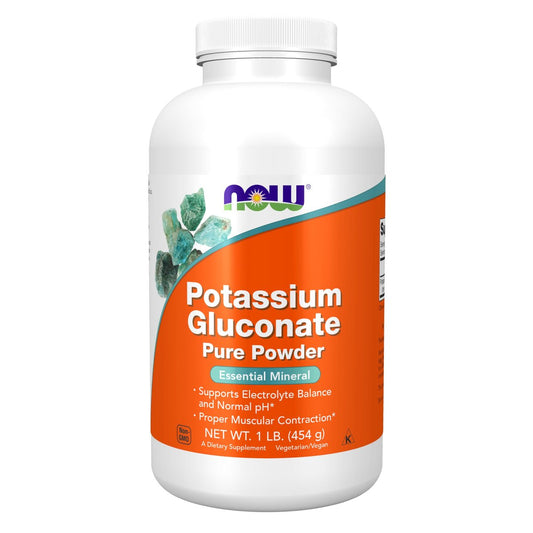 NOW Foods Kaliumgluconat Reines Pulver 175 mg, essentielles Mineral*, 1 Pfund (454 g)