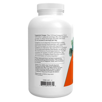 NOW Foods Kaliumgluconat Reines Pulver 175 mg, essentielles Mineral*, 1 Pfund (454 g)