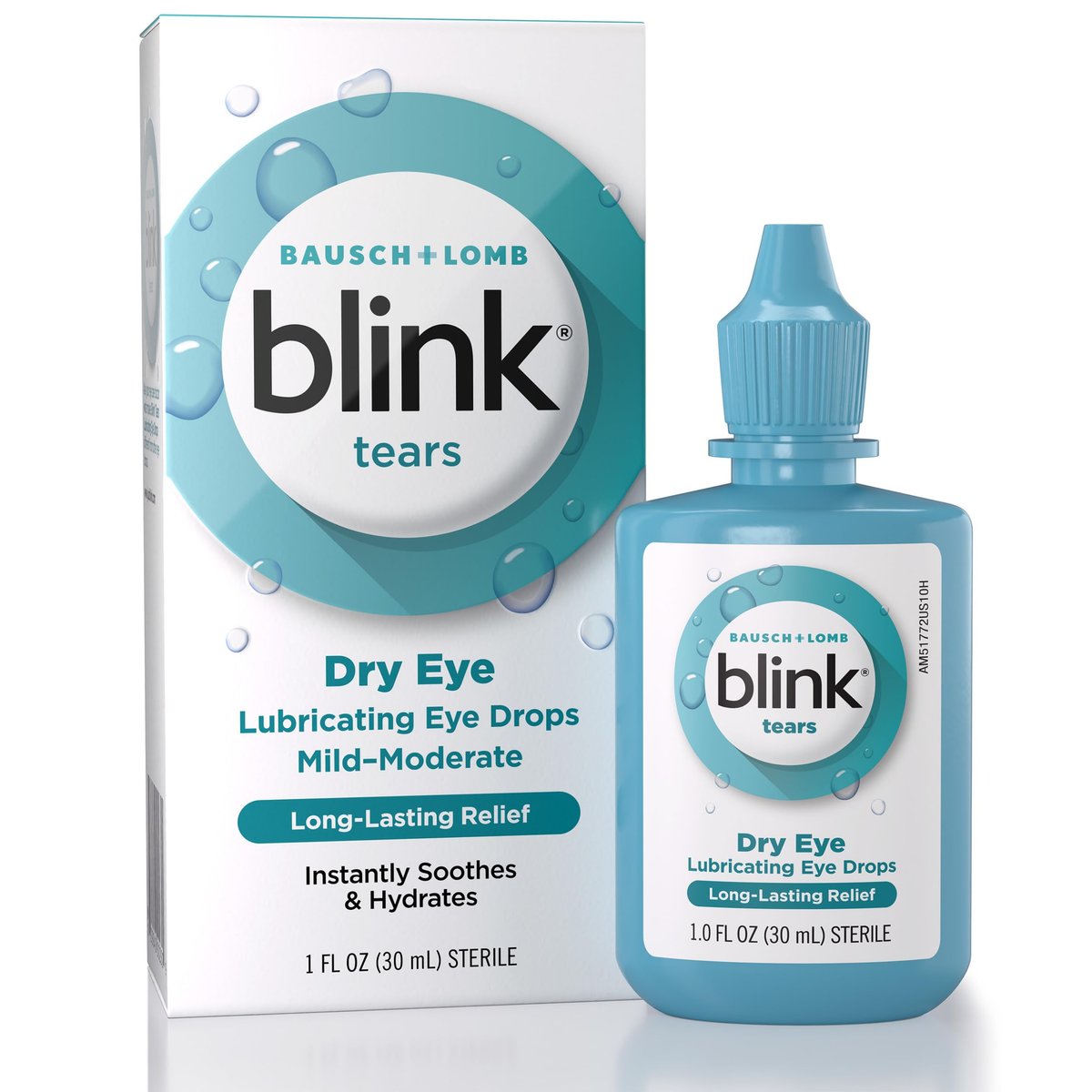 BLINK Tränen Befeuchtende Augentropfen – Feuchtigkeitsspendend & Beruhigend bei Leichten bis Mäßigen Trockenen Augen, mit Hyaluronat, Lindert Unbehagen, Lang anhaltende Hydratation, 30 ml