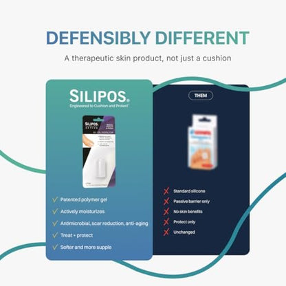 Silipos Gel Zehenspreizer, 15er-Pack, Weiche Gel-Separatoren für Damen und Herren, Ausrichtungsunterstützung bei überlappenden Zehen, Hühneraugen, Ballenzehen, Reibungslinderung und Fußpflege beim Sport