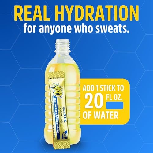 Sqwincher Zero Qwik Stik, Zitronenlimonade, Zuckerfrei, Kalorienarm, Natriumarm, Elektrolyt-Pulver zur Hydration, 0,11 oz Beutel (Packung mit 50)