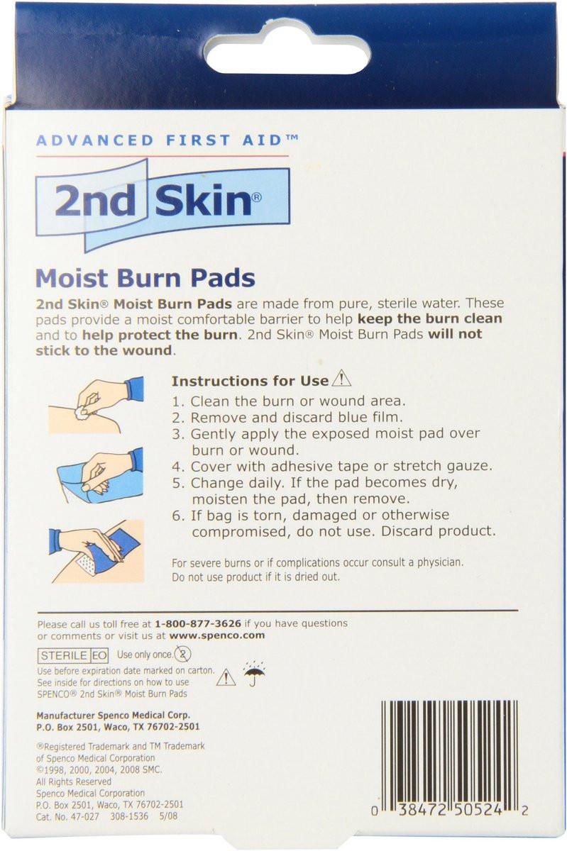 Spenco 2nd Skin Moist Burn Pads, groß (7,6 x 10,2 cm), 3er-Pack