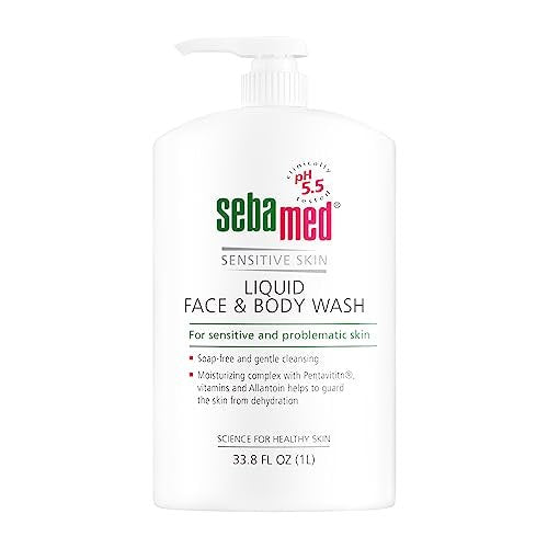 Sebamed Flüssigseife Gesicht & Körper 1000 ml – pH-neutral, parabenfrei, dermatologisch empfohlen, milde Reinigung für empfindliche Haut