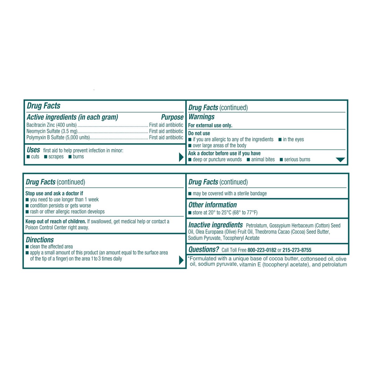 Neosporin Simply Formula 3-Zutaten Antibiotische Salbe für Erste Hilfe und Wundversorgung mit Bacitracin Zink und Polymyxin B Sulfat, Konservierungsmittel-, Paraben- und Neomycin-frei, 0,5 Unze