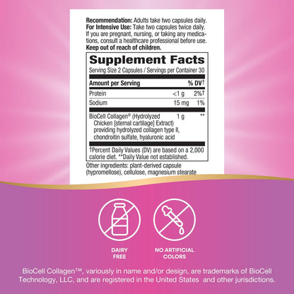 Nature's Way Hydraplenish mit BioCell Collagen & Hyaluronsäure – 60 Kapseln für straffe, elastische Haut und Kollagenproduktion