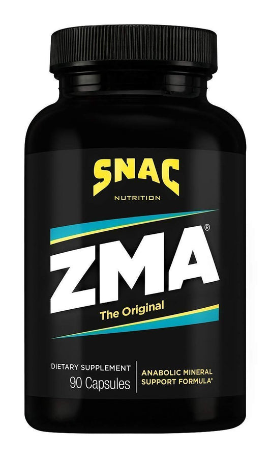 SNAC ZMA Das Original Schlaf- & Erholungsergänzungsmittel – Unterstützt Muskelerholung, erholsamen Schlaf, Entspannung, Stressabbau und Immunsystem mit Magnesium, Zink und Vitamin B6, 90 vegane Kapseln