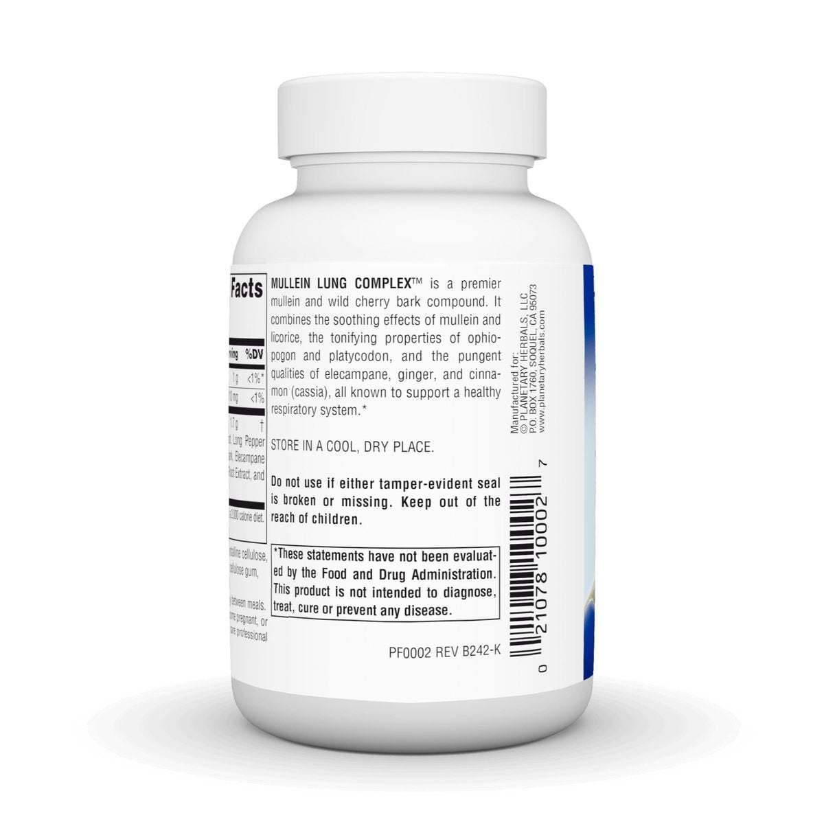Planetary Herbals Mullein Lungenkomplex – 90 Tabletten zur Unterstützung der Atemwege