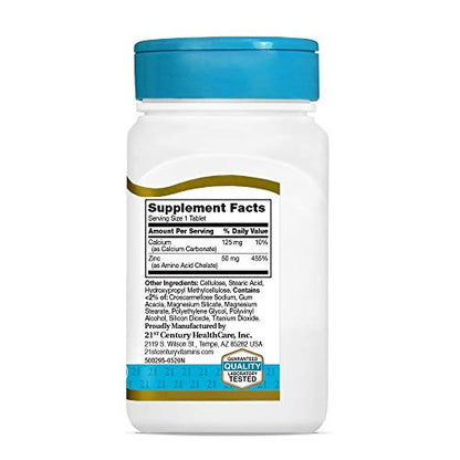 21st Century Zink 50 mg (cheliert) Tabletten, 110 Stück (1 Packung)
