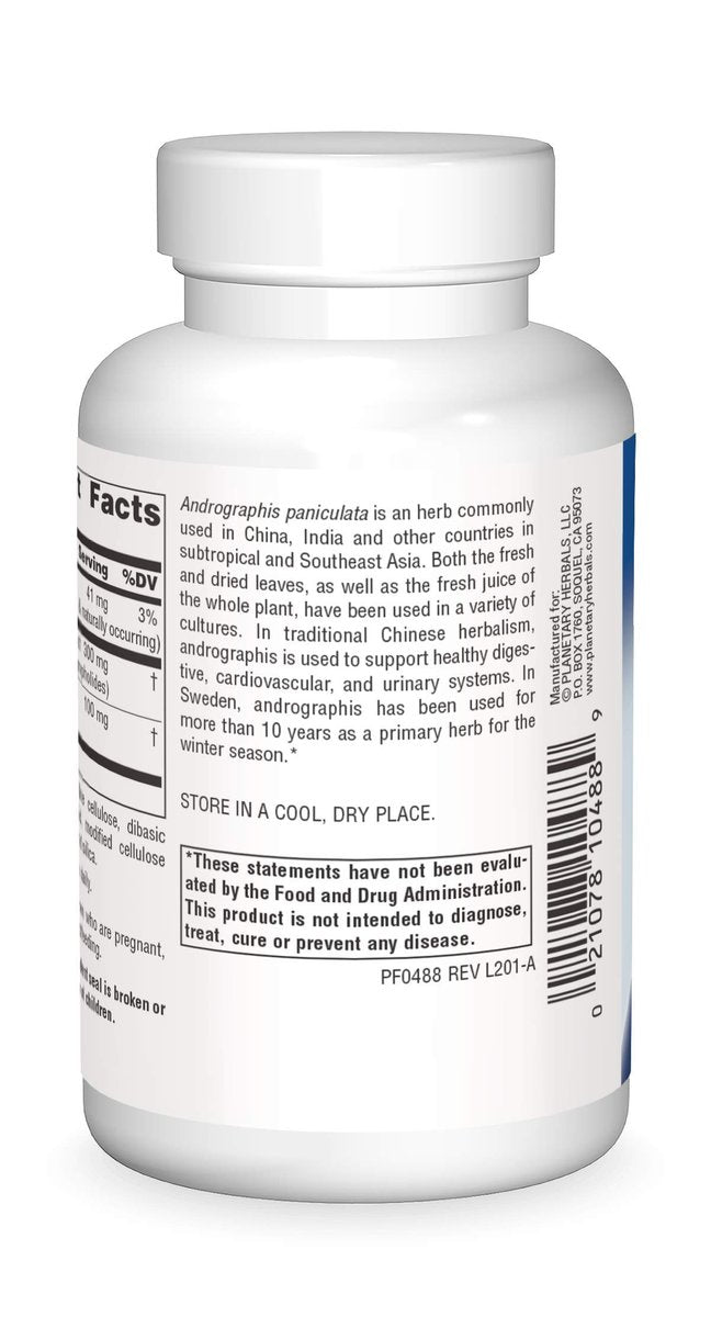 Planetary Herbals Full Spectrum Andrographis 400mg – 120 Tabletten – Ayurvedisches Kraut zur Unterstützung von Verdauung, Herz-Kreislauf- und Harnwegen sowie Leber- und Immunfunktion