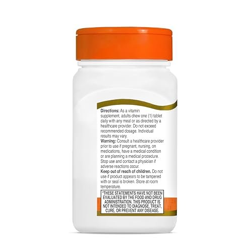 21st Century Vitamin C 500 mg Kautabletten, Orange, 110 Stück